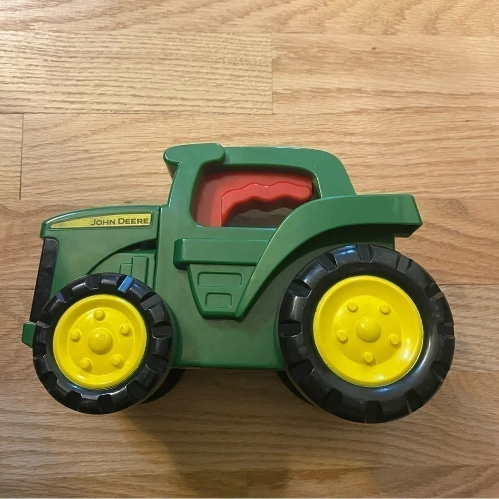 John Deere Tractor Flash Light Kids Toy Push Green